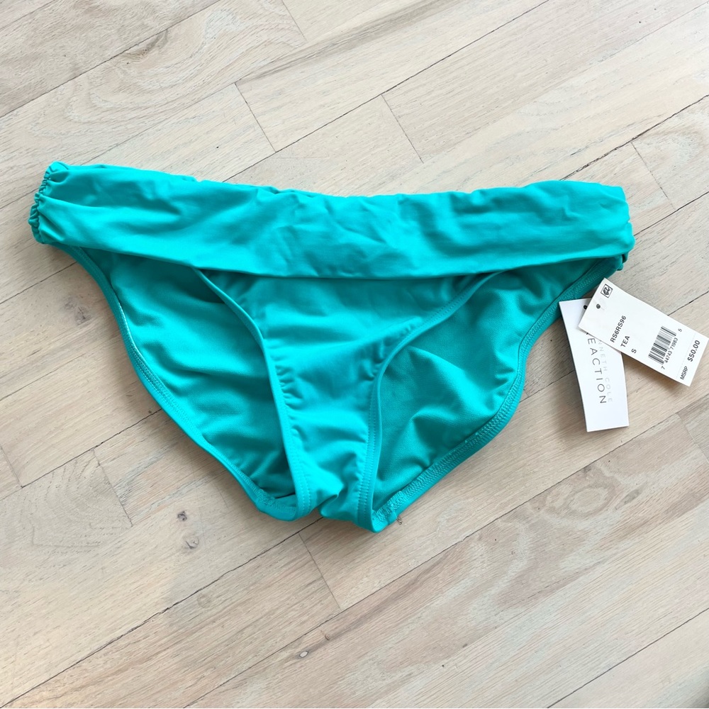 Kenneth Cole Reaction Ruffle Shuffle Tankini | Teal | Small - Picture 9 of 12